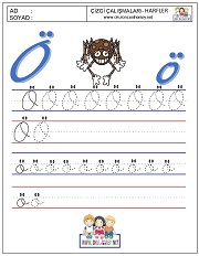 p harfi çizgi çalışması